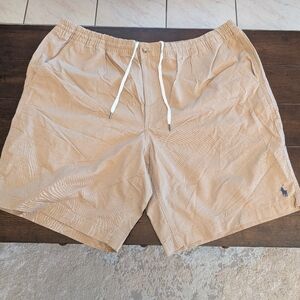Men’s Polo Ralph Lauren Classic Fit Elastic Waist Khaki Shorts XLT